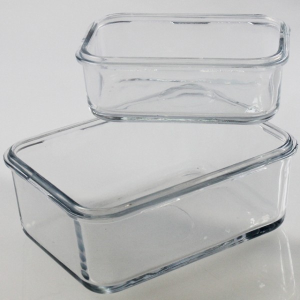 2er Set Glas Frischhalte Dose OHNE Deckel Cuisine Trend